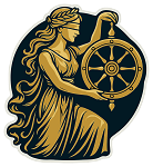Fortuna Roman Goddess  Precision Cut Decal